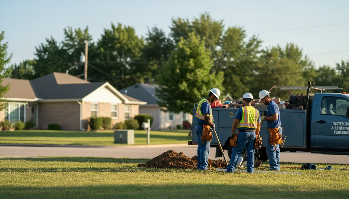 Residential water line and bathroom plumbing service in Lisbon, ME